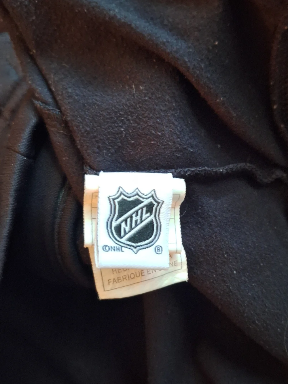 Adidas NHL Black Track Jacket with Green Logo and Multicolor Team Patch MN WILD
